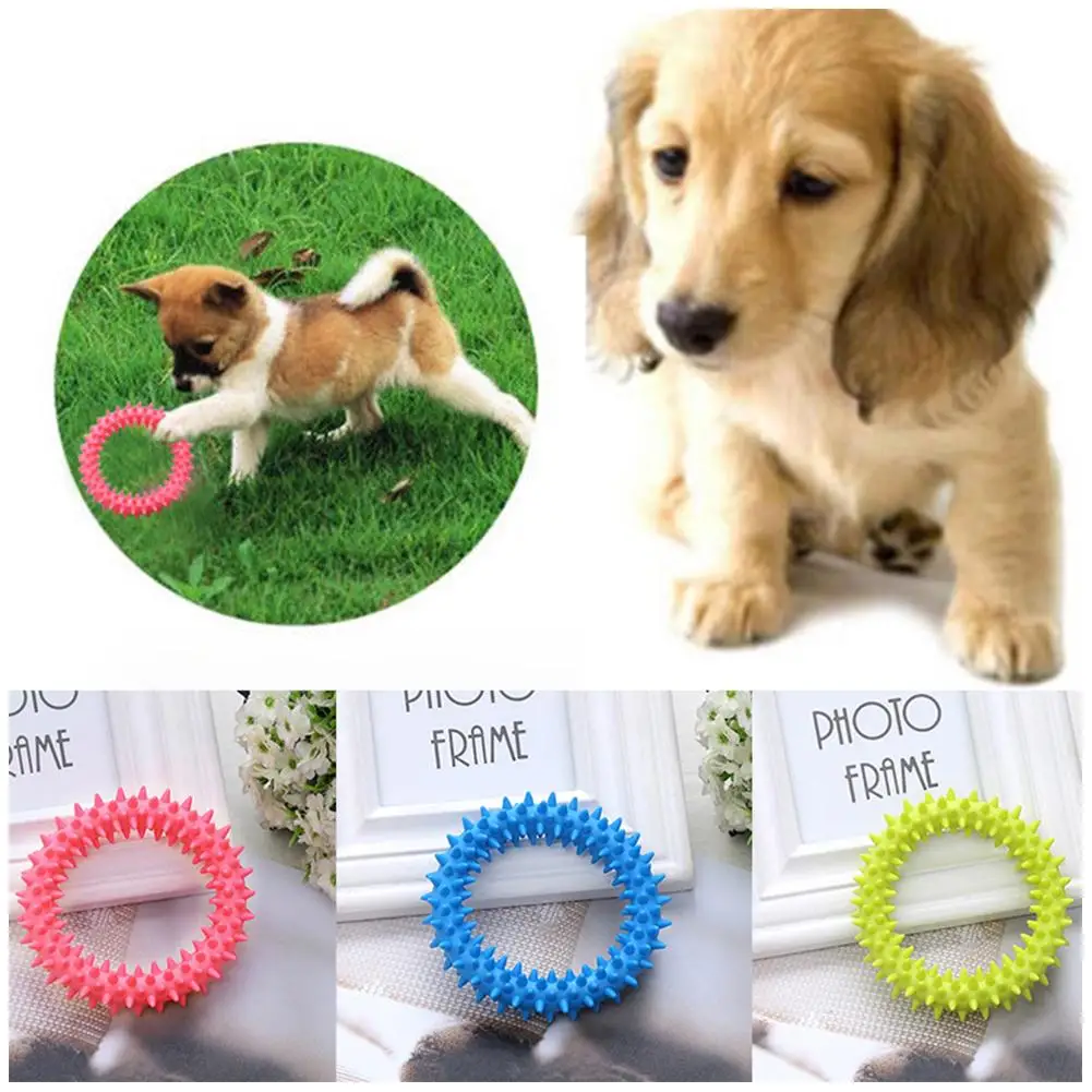 

Pet rubber thorn ring circle toy training dog molar dog pet bite soft rubber toy