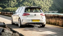 Golf 7 MK7 Revozport Style Carbon Fiber Auto Car Roof Spoiler Wing for Volkswagen VW Golf VII Golf7 GTI With R Only carbon fiber rear trunk roof spoiler for volkswagen vw golf 7 vii mk7 gti 2014 2017 a style car window wing
