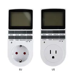 EU/US Plug Портативный Подключите цифровой таймер 24 h 7day неделю с ЖК-дисплей Дисплей для внутреннего устройства огни/ТВ поставки t0.2