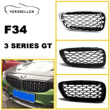 New diamond style grill For BMW 3 series GT F34 2013- Racing Grills Front Kidney Grille Three styles