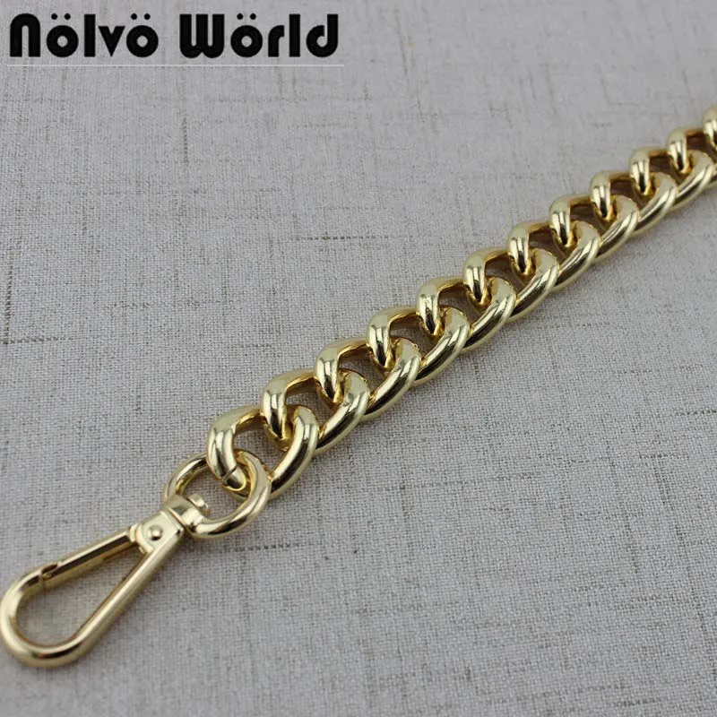 

1-5 pieces Gold width17mm thick chain package hardware accessories purse shoulder cross body strap aluminum chain