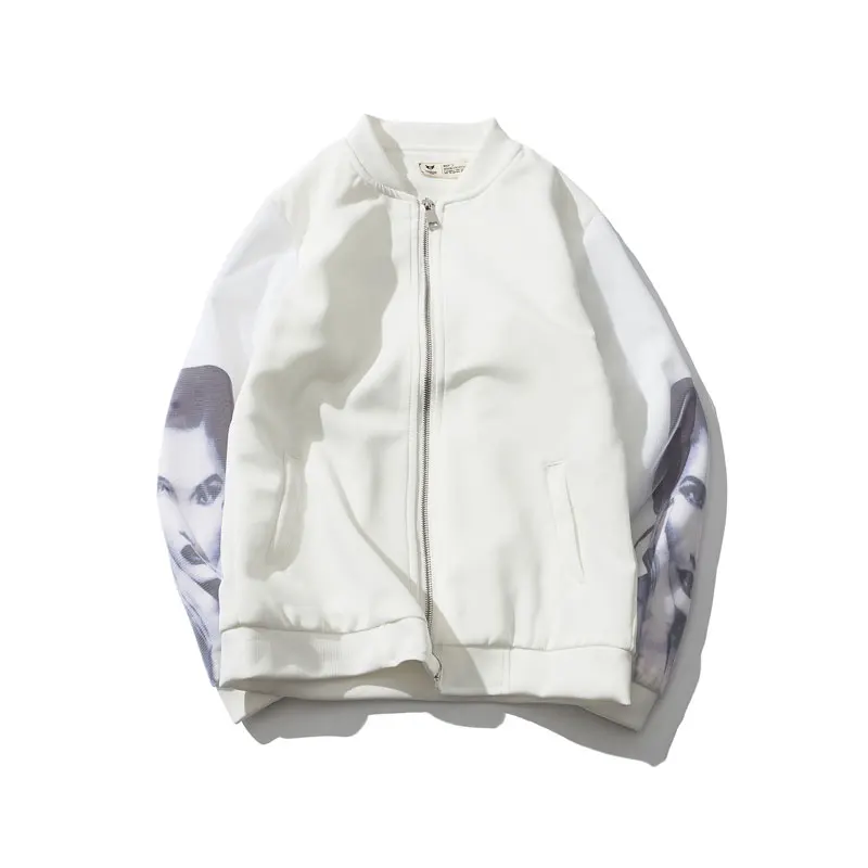 

Japan Style Men Spring Jacket Nice New Bomber Jackets Men Fashion Beauty Head Print Long Sleeve Mens Coats Windbreaker Jacket