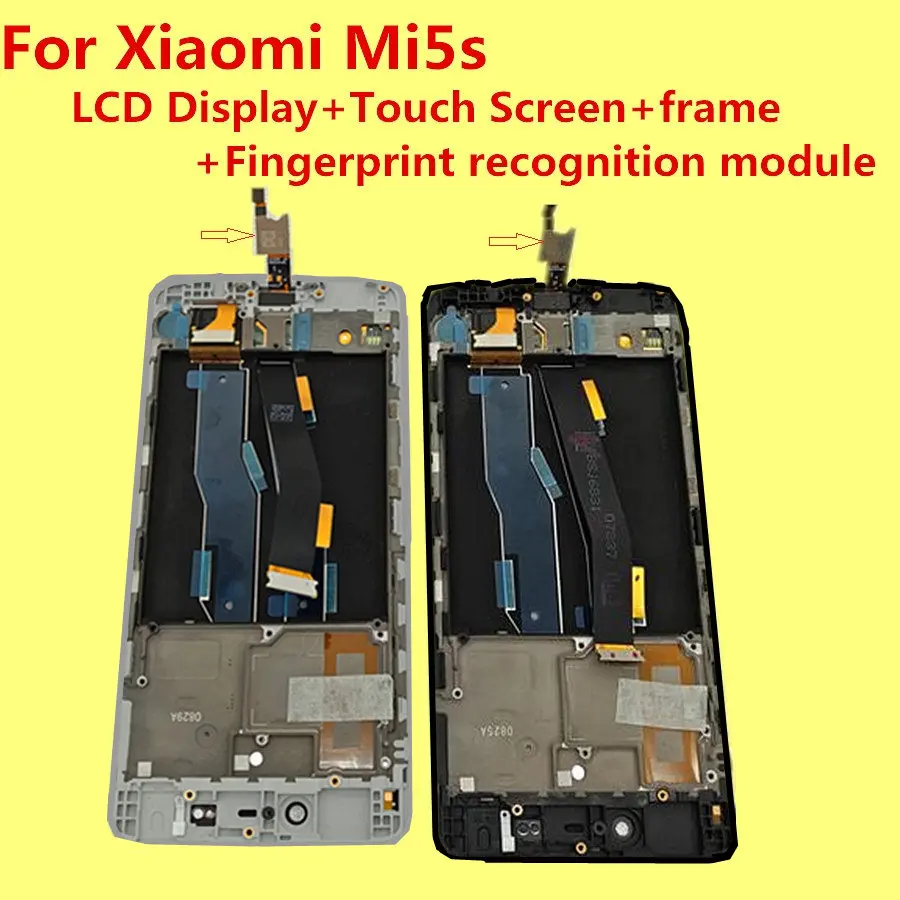 

with Fingerprint recognition function For Xiaomi Mi5s MI 5S LCD Display+Touch Screen WITH Frame Assembly replace 5.15"