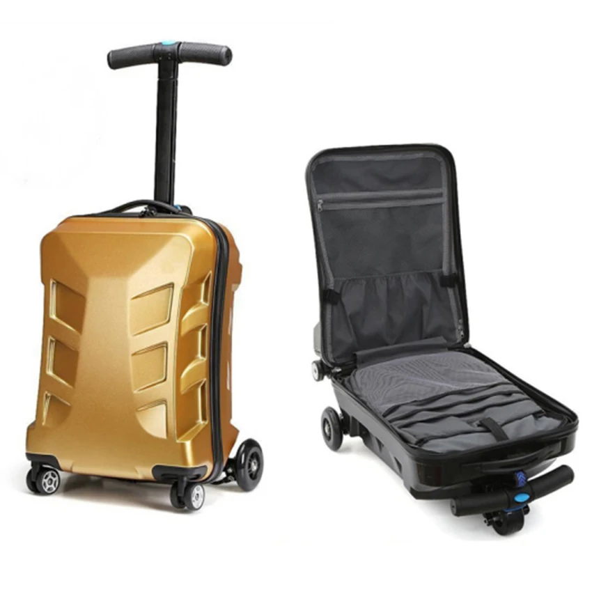 EVA+PC material innovative designer luggage skates bag skates suitcase