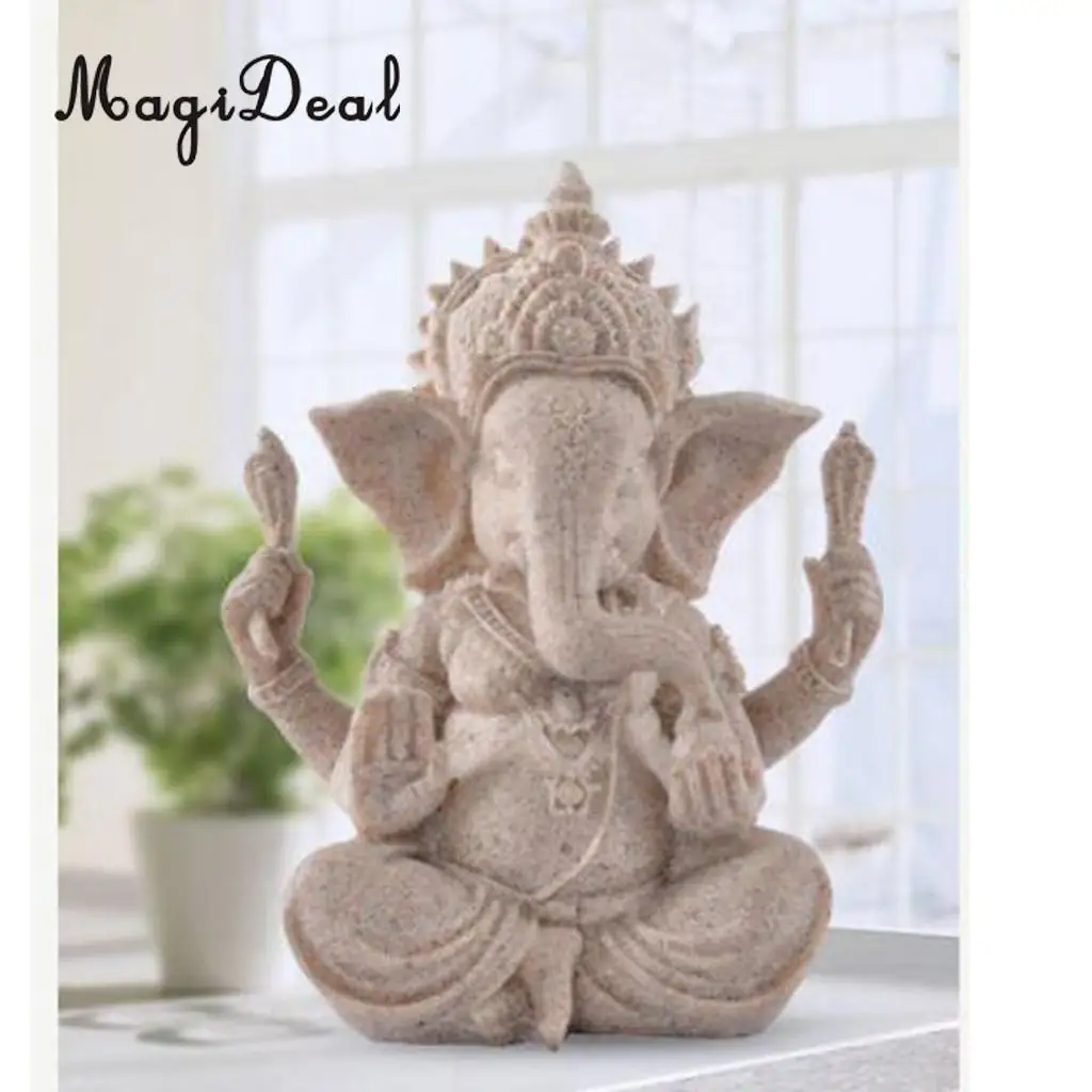 MagiDeal, новинка, тайская статуя слона фэншуй, Hue, песчаник, Ганеша, Будда, статуэтка ручной работы