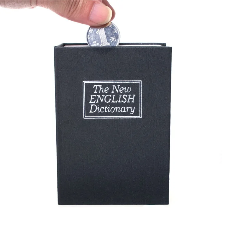 

Creative Gift Mini Key Lock Coin Piggy Bank Cash Coin English Dictionary Shape Money Saving Box Saving Boxes Lock-up Storage Box