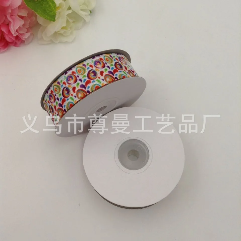 

DIY Wide Side 2.5cm Digital Printing Clothing Shoes Accessories Materials Sublimation Line Cartoon Candy Series Pattern Ribbon