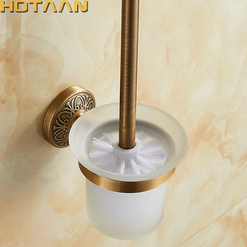 Online Soporte de cepillo de baño antióxido de aluminio sólido montado en la pared Color latón antiguo para accesorios de baño Set de productos de baño