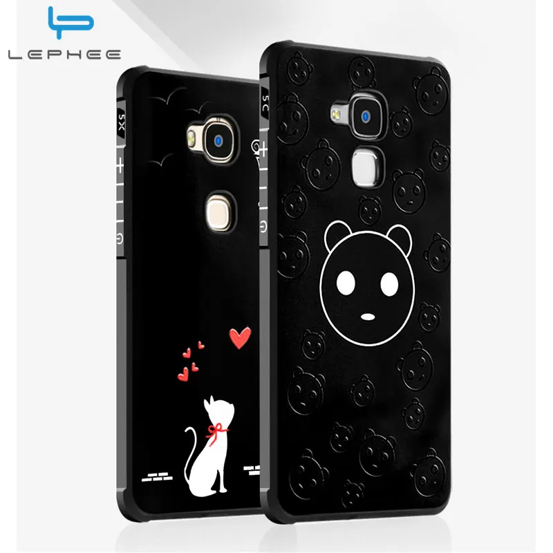 LEPHEE For Huawei Honor 5C Case GT3 Luxury 3D Cartoon Parttern Soft Silicone Phone Cover for 7 Lite |