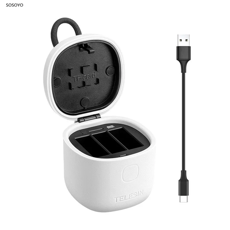 Battery Charger Storage Box Retractable Charging Case Sd Card Reader For Gopro Hero 7 Black Hero 5 6 Action Camera Accessories Sports Camcorder Cases Aliexpress