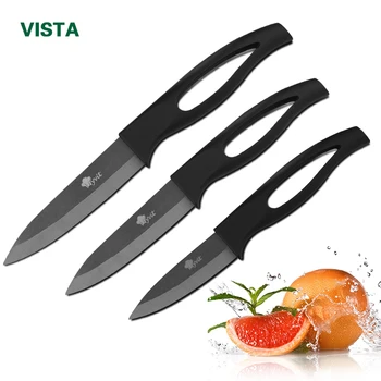 

Myvit 6 Inch Ceramic Knife Black Blade Ergonomic Handle Kitchen Fruit Paring Gift Knife Japanese Sashimi Cooking Tools