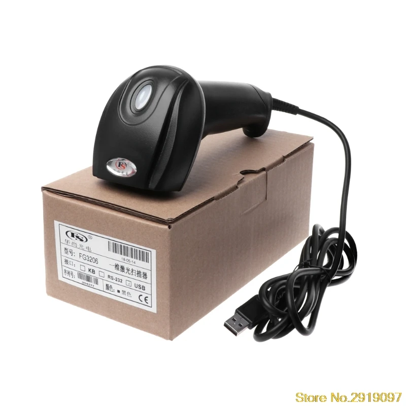 

Discount USB Laser Barcode Scanner Wired Handheld Standard 1D Bar Code Scanner Reader Drop Shipping Support