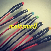 10 шт. 1,8 мм 5 в прозрачный/Рассеянный светодиод комплект света Предварительно проводной 5 В DC Проводной красный желтый синий зеленый белый оранжевый УФ розовый теплый белый