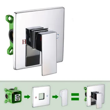 

Chrome Wall Mounted Bath Shower Concealed Mixing Control Valve Faucet -Free Shipping