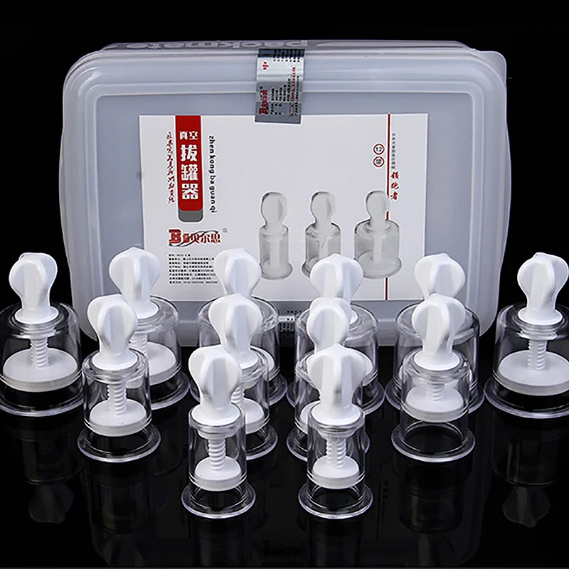 hand-twist vacuum Cupping set 12 pcs household acupuncture massage cup cans | Красота и здоровье