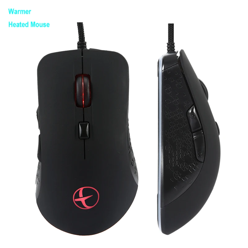 

Wired Warmer Heated Mouse For Windows PC Games USB 2400 DPI With 6 Buttons Wired Gaming Silent Mouse For Laptop Notebook