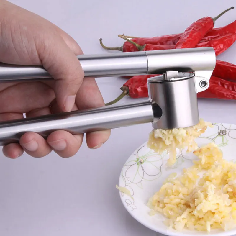 New Stainless Steel Ginger Garlic Press Mince Crusher Squeezer Home