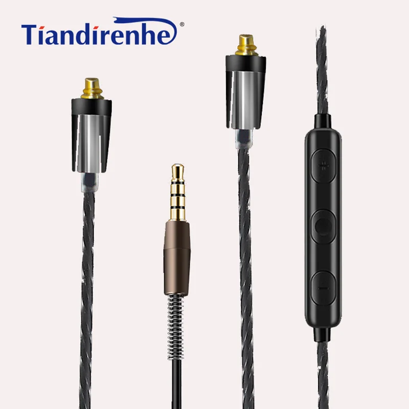 Обновленный HIFI MMCX кабель для Shure SE215 SE535 SE846 SE425 ue900 наушники 3 5 мм Кабели с