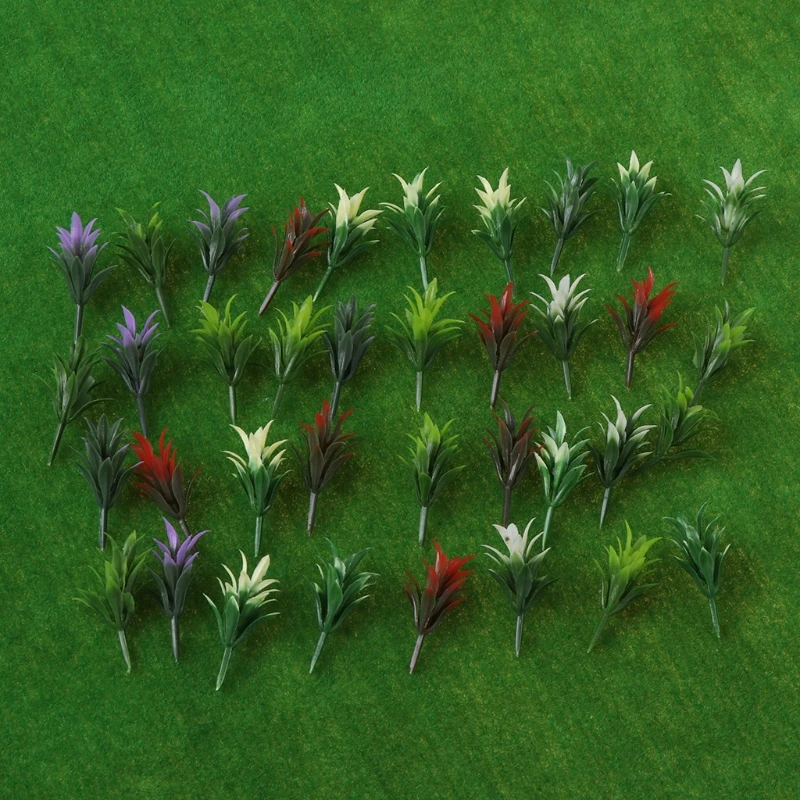 100 шт 1:100 масштаб Цветок Трава смешанные цвета Модель поезда Макет железнодорожная смесь цветок