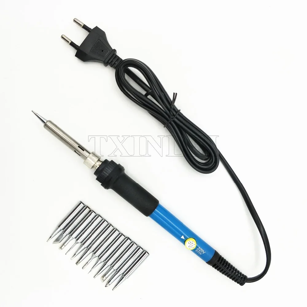 

(60W) Adjustable Temperature Electric Soldering Iron Gun Welding Solder Iron Tool + 12Pcs Tips