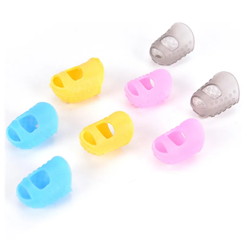 

4Pcs Silicone Fingertip Protector Finger Stall Guitar String Finger Guard Against The Press Finger Ballad Guitar Accessories
