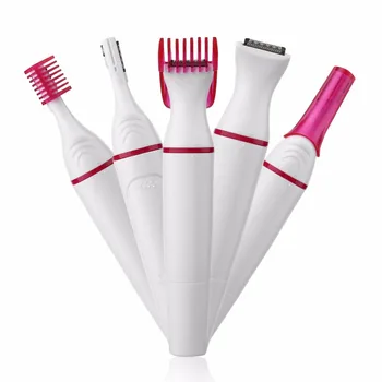 

Kemei 5 In 1 Women Hair Removal Women Shaver Female Shaving Machine Electric Trimmer Razor Bikini for Eyebrow Face Underarm