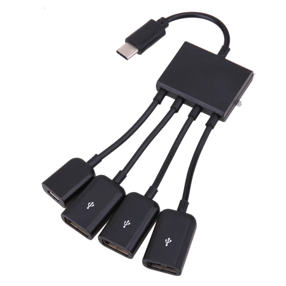 Usb хаб с 4 портами 19 см несколько OTG зарядный кабель адаптер USB 3 1 Type C концентратор