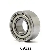 10pcs 3*8*4mm Deep Groove Ball Bearing 693ZZ Bearing Steel Sealed Double Shielded Dustproof for Instrument Electrical