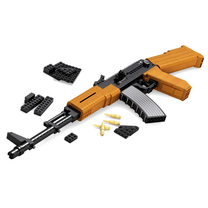 M16 AK47 Ausini SVD снайперское оружие строительные блоки образовательный просвещение