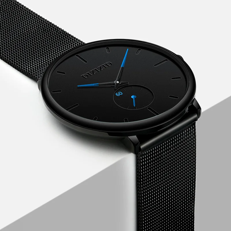 

Fashion Creative Mens Watches Top Brand Luxury Quartz Watch Men Casual Slim Mesh Steel Waterproof Sport Watch Relogio Masculino