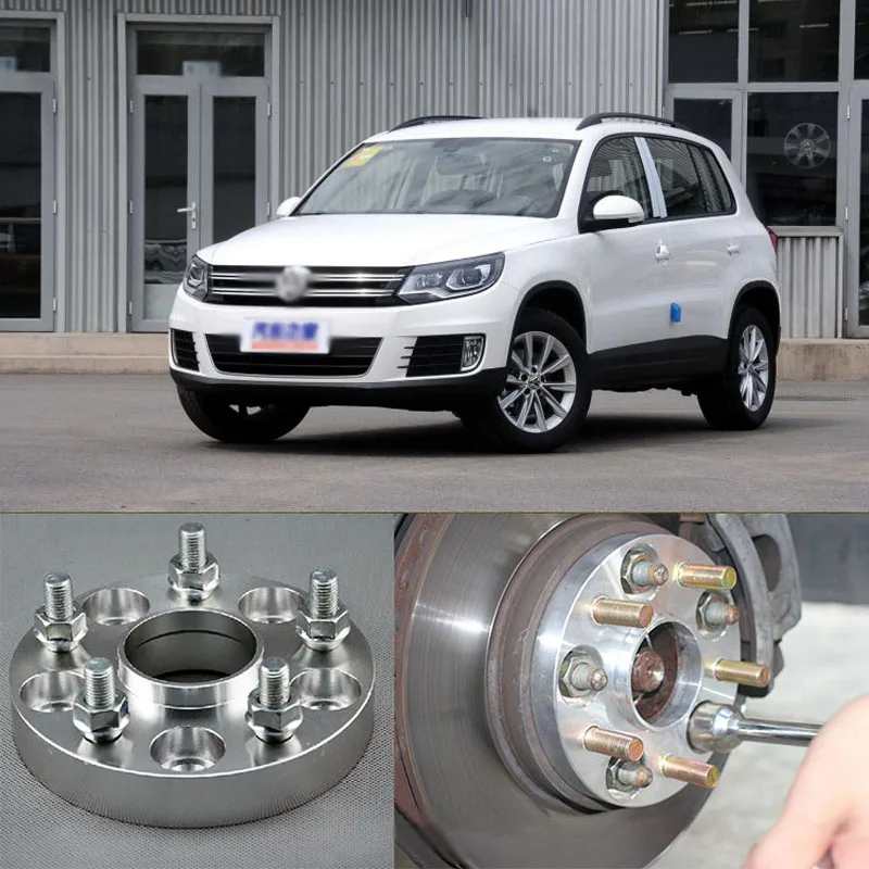 

Teeze 4pcs New Billet 5 Lug 14*1.5 Studs Wheel Spacers Adapters For VW Tiguan/Touran/Scirocco/Phaeton/Golf/CC/Beetle