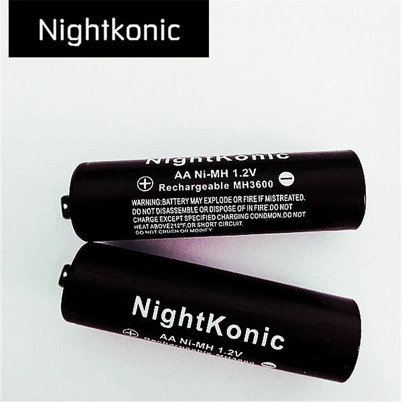 

10 PCS/LOT aa battery NightKonic 1.2V NI-MH AA Rechargeable Battery BLACK