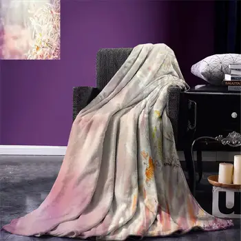 

Blanket Snow Branches Tree Leaves and Snowflakes Holiday Christmas Theme November Nature Warm Microfiber Blanket