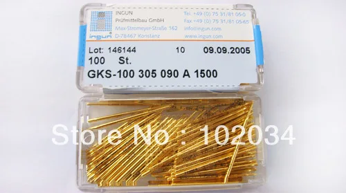 

100PCS/LOT INGUN GKS-100-305-090 GKS-100 305 090 A 2000 Spring Test Probe Pogo Pin made in Taiwan