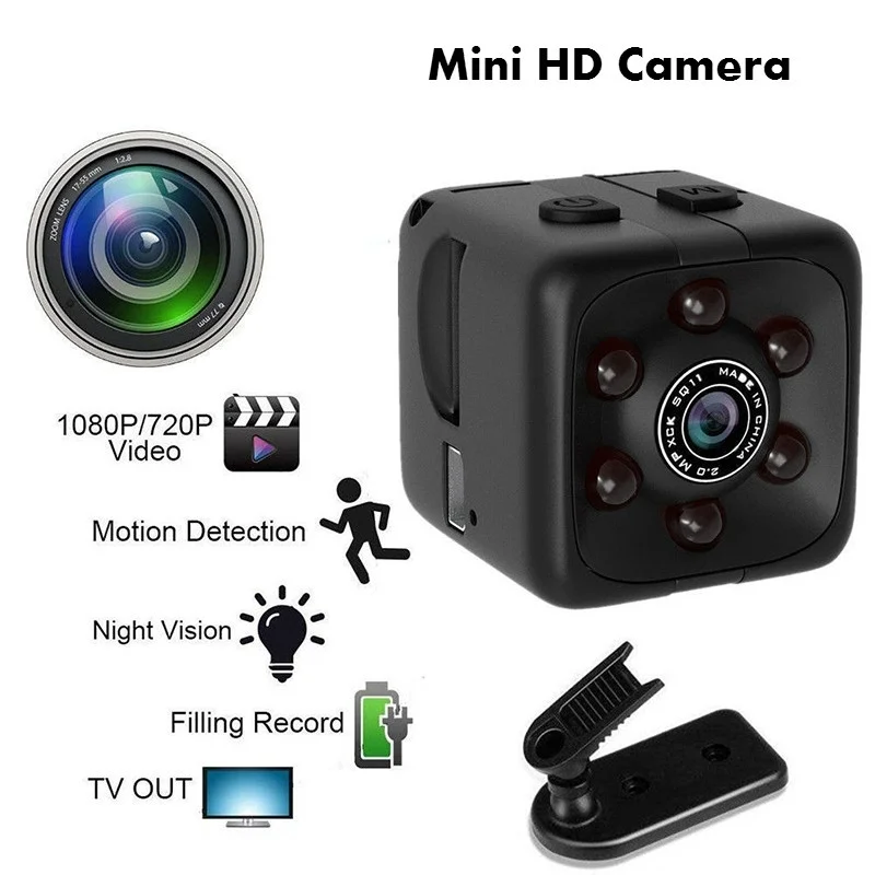 

Mini Camera Micro HD1080P Security Camera Night Vision Camcorder Car DVR Video Recorder Sport Digital Camera Black
