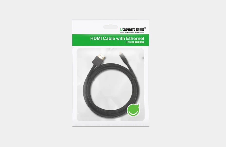 Ugreen Micro HDMI к HDMI кабель 1,5 м 2 м 3 м 3D 4 к* 2 к Male-Male High Premium позолоченный HDMI адаптер для телефона планшета HDTV камеры