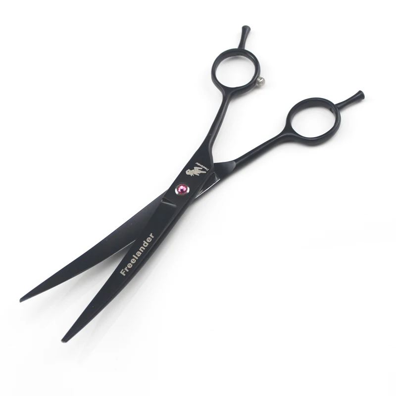 7,0 дюймов профессиональные ножницы для ухода за собаками и питомцами инструмент для полировки волос животных двойной хвост изогнутые ножницы