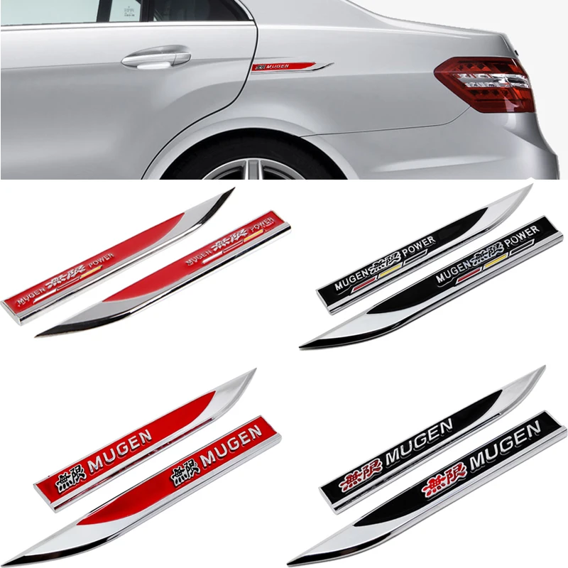 

Cars Metal Sticker for Honda Mugen logo CRV CR-V Fit Jazz Accord 7 8 Civic Odyssey Elysion Insight Side Fender Emblem Decoration