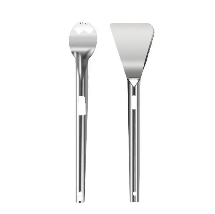 

3 in 1 TONGS SPATULA SPORK Outdoor Grill Scraps THE SPLITTER Outdoor Scraps