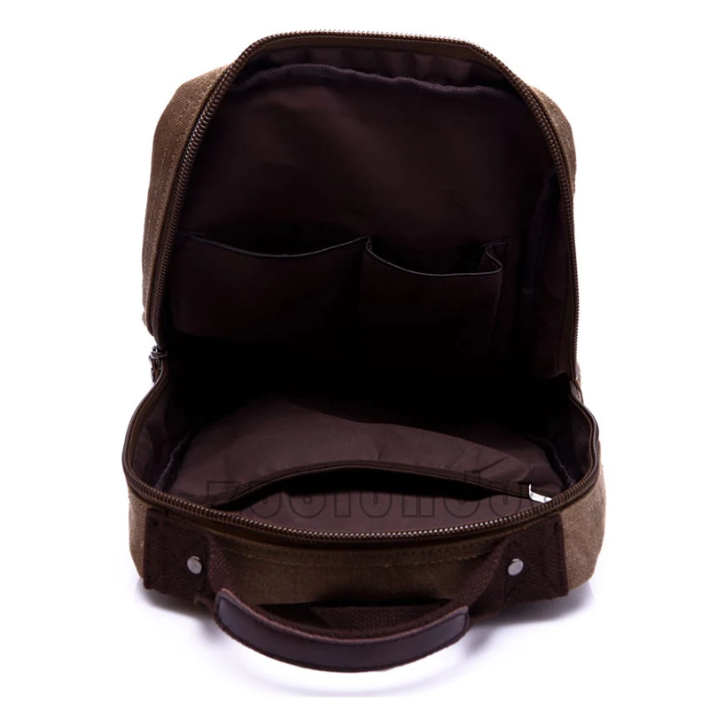 Мужской рюкзак квадратного стиля, двойная сумка на плечо, посылка из парусины высокого качества, практичный, износостойкий, водонепроницаемый, маленький размер