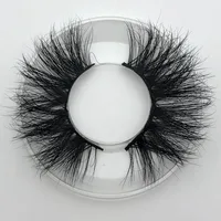 Mikiwi 25mm Long 3D mink lashes E01 extra length mink eyelashes Big dramatic volumn eyelashes strip thick false eyelash 1
