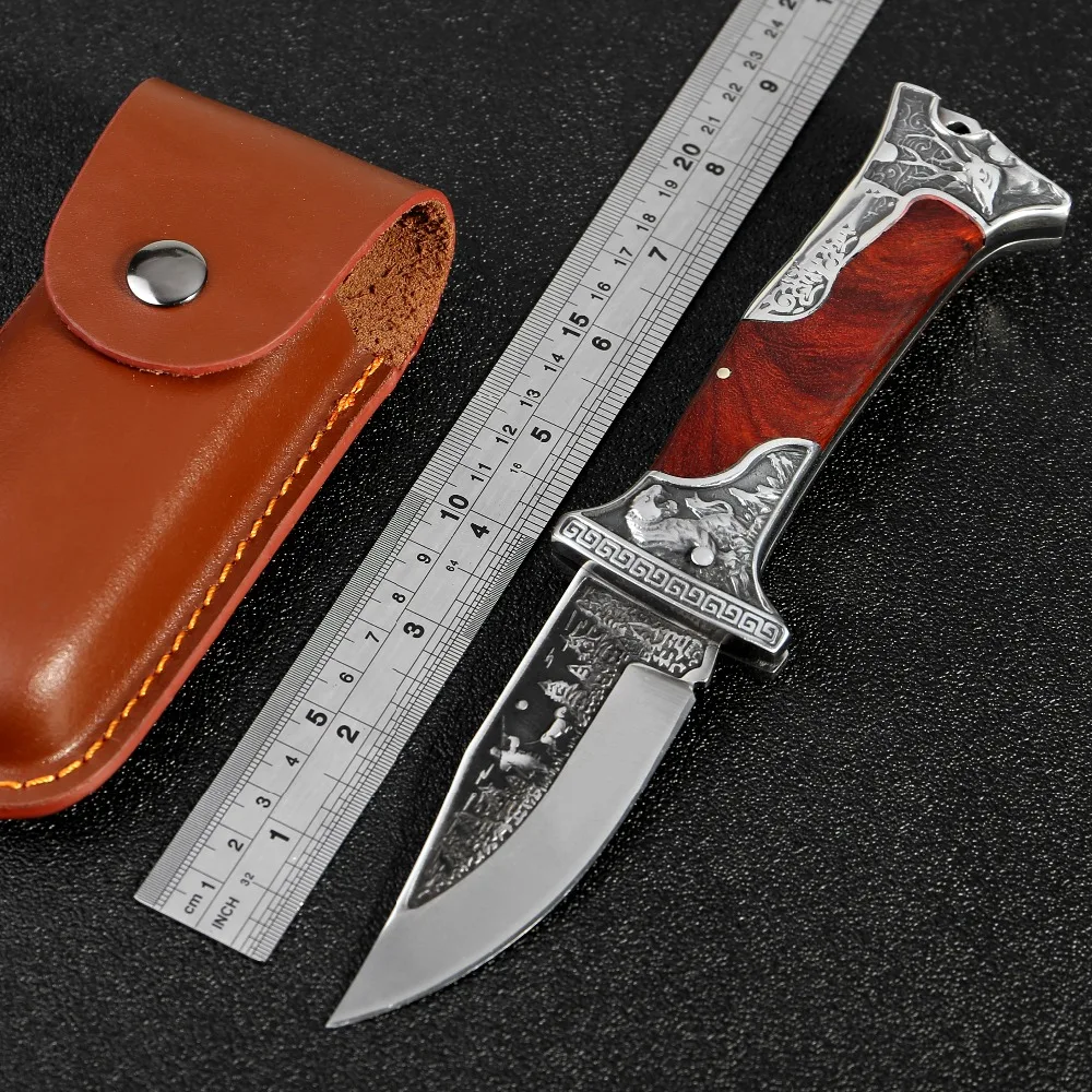 

KKWOLF Outdoor folding knife self-defense with sharp knife folding Blade knife high hardness military knife field portable tool