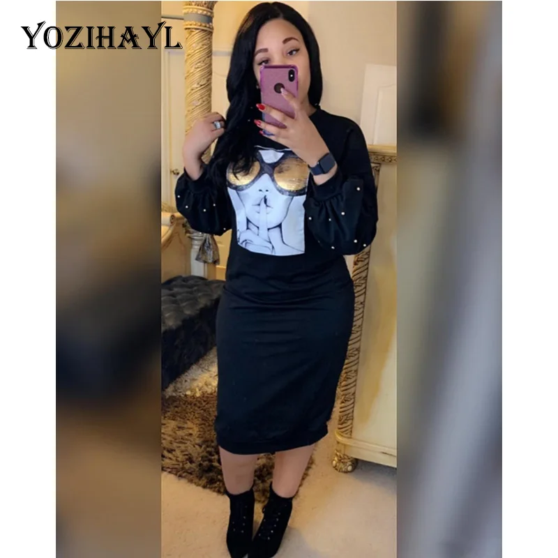 YOZIHAYL женская с пышными рукавами в бусинах и пайетках летнее платье Макси