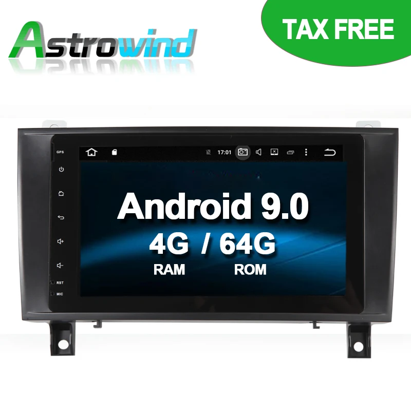 

64G ROM No Tax Android 9.0 Car DVD GPS Navigation System Radio Media Stereo for Mercedes-Benz R171 SLK200 SLK280 SLK350 SLK55