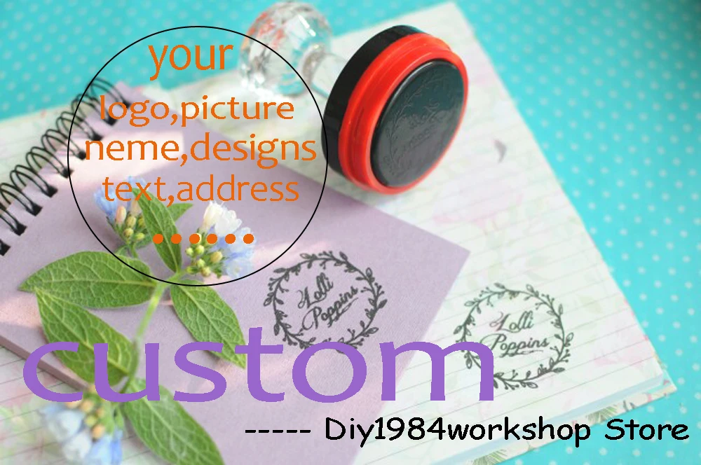 Photosensitive Diy pre ink self-inking stamp rubber round for scrapbooking wedding W21-W30 self inking stamp wedding stamp