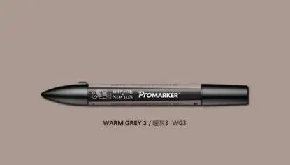 Winsor& Newton ProMarker двойной наконечник графический маркер-серый и черный - Цвет: Warm Grey 3