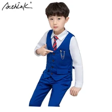 ActhInK 2019 Hot Sell 3Pcs Boys Tuxedos Suit Waistcoat+Shirts+Pants Set Children Solid Vest Suit Wedding Suit For Boys ActhInK 2019 Hot Sell 3Pcs Boys Tuxedos Suit Waistcoat+Shirts+Pants Set Children Solid Vest Suit Wedding Suit For Boys