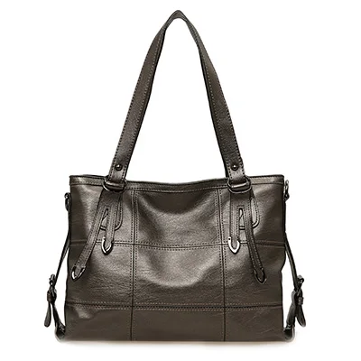 YASICAIDI Лоскутная женская сумка на плечо, высокое качество, черная женская сумка из искусственной кожи, винтажная прошитая большая сумка через плечо, сумка-тоут - Цвет: gold
