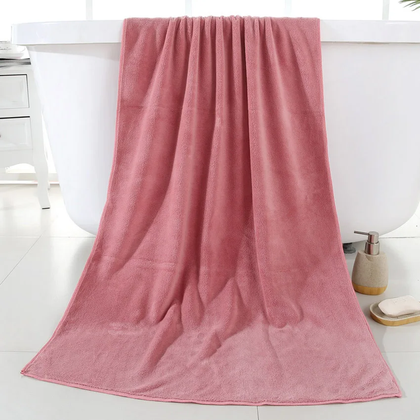 1pcs bath towel Супер мягкая одежда для собак коралловый флис однотонное полотенце комплект хорошее поглощение воды дома Ванная комната для взрослых toalha de banho - Цвет: 1pcs bath towel