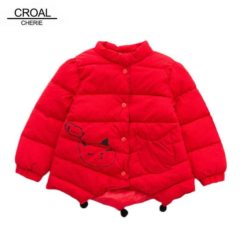 

CROAL CHERIE Cute Ball Children Winter Jacket Girls Coat Winter Coat Kids Clothing Warm Hooded Coats Parkas 90-130cm